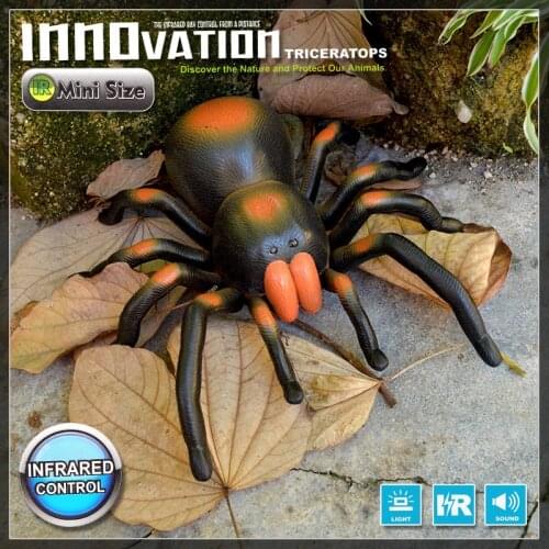 RC Animal Spider Infrared Remote Control Insect Toys Simulation spider Electric Halloween Gift For Adult Prank insect