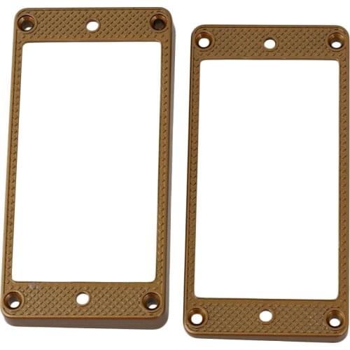 2x Bronze Electric Guitar Guitar Curved Humbucker Pickup Mounting Rings