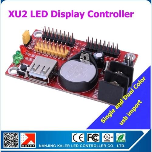 Kaler XU2 display control card for small single and dual color led display 32x512pixel cheap and high quality display controller