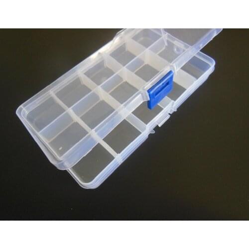 1 pc Compartments Container Case Nails Art Empty Storage nail tool box Decorations Nail Art Box empty box