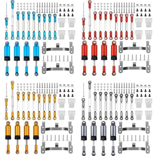 Metal RC Car Spare Parts Link Rod Seat Built-in Spring Shock Absorber 1:16 for WPL C14 C24 C24-1 B14 B24 FY Hobby Set Accessory