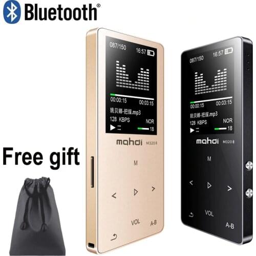 Mahdi HIFI Lossless Bluetooth MP3 Player Recorder FM Video E-book 4G/8G/16G Radio Sport Wireless Music Player Support OTG Link