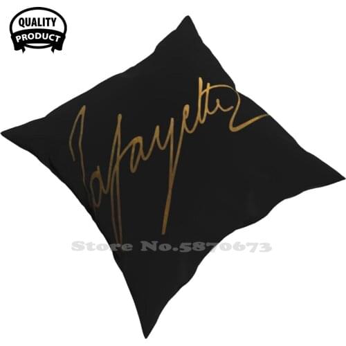Marquis De Lafayette Gold Signature Home Car Sofa Cushion Cover Pillowcase Marquis De Lafayette Lafayette Signature Hamilton An