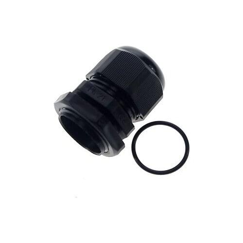 13~18 mm Nylon Electric Cable Waterproof PG21 Cable Gland Black x 10