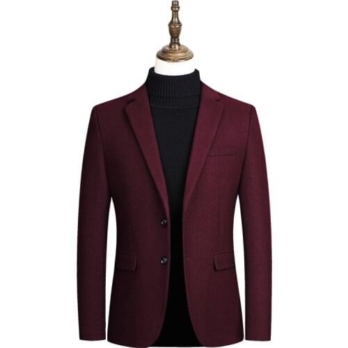 New Men Cashmere coat Slim Fit Suits Men Business Formal Blazer Mens Wedding Suit Jackets Male Fashion Plaid Mens Blazer Jacket