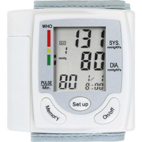 New LCD Display Blood Pressure Monitor Wrist Pulse Meter Automatic Digital Pulsometer Sphygmomanometer Family Diagnostic-tool