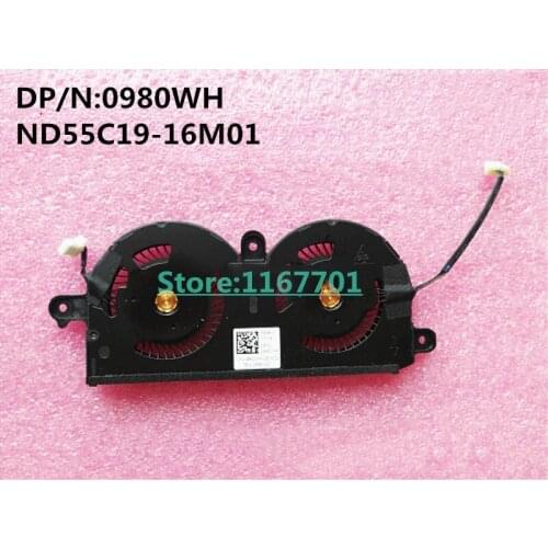 New Original Laptop/Notebook CPU cooling Fan for Dell XPS13 9370 ND55C19-16M01 0980WH