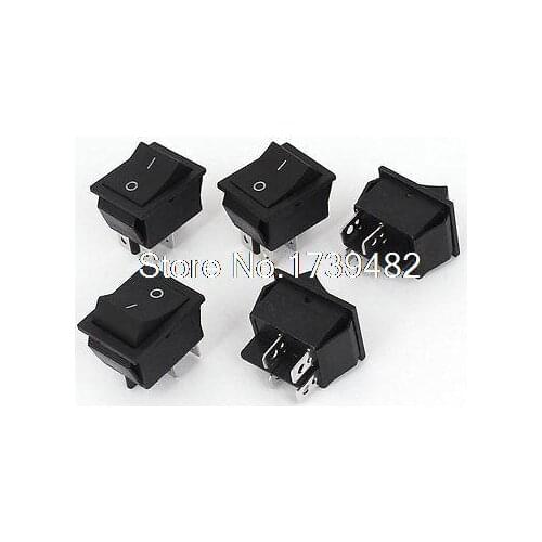 AC 250V/125V 16A/20A 4 Pins ON/OFF KCD4 Snap in Button Boat Rocker Switch 5Pcs