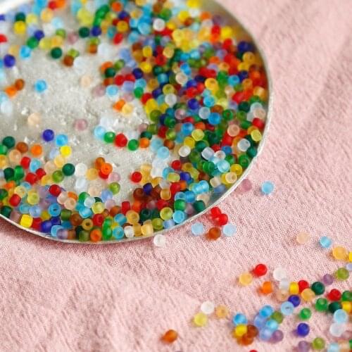 Variegated Glass Rice Beads Handmade DIY Beads Embroidery Making Material Earrings Jewelry Accessories
