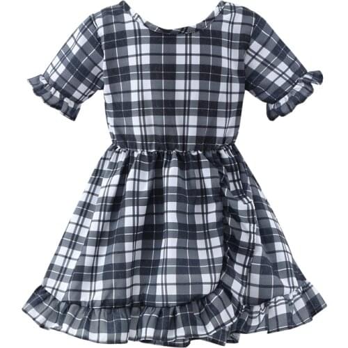 2020 Dress For girls Ruffles Girls Dress Casual Plaid Dress Girl 2020 Autumn Spring Kids Dresses For Girls DC217