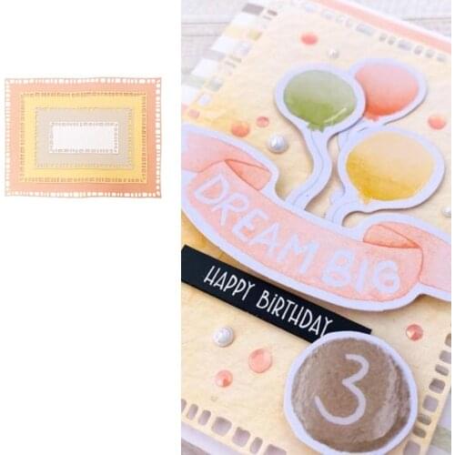 Framed Rectangled Metal Cutting Dies Scrapbook Diary Decoration Stencil Embossing Template DIY Greeting Card Handmade 2021 NEW