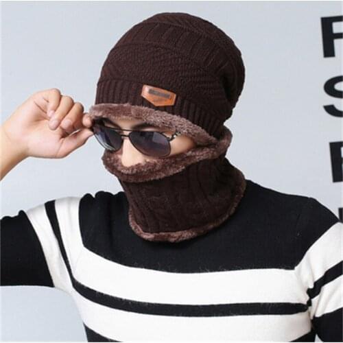 Beanie New Men Caps Bib Fur Plush Winter Hat Keep Warm Boys Baby Solid Outdoor Soft Hats for Men Flexible Kids Hat Gorras Hombre