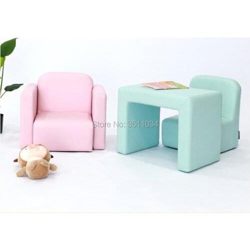 Lovely Multifunctional Childrens Sofa Sofa with Embroidery Patte Comfortable Living room Students/Kids home furniture