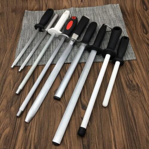 6/8/10/12 inch sharpening rod sharpening steel ceramic diamond Carbon steel material sharpening system sharpener kitchen tools