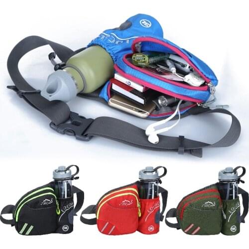 Running Bag Outdoor Sports Fitness Belt Jogging Riding Belt Camping Fishing Waist Bag Large Capacity Kettle Bag Mobile Phone Bag