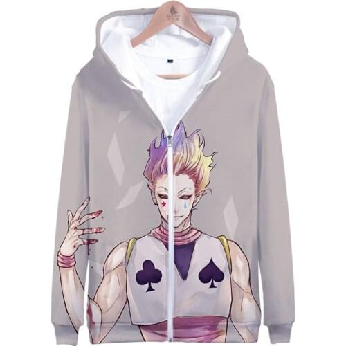 Anime Hunter X Hunter HIsoka 3D Print Women/Men Hoodies Sweatshirt Streetwear Hip Hop Zipper Hooded Jacket Funny Clothes Cosplay