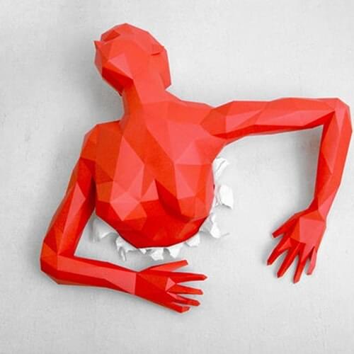 Room decoration papercraft 3d model women home party paper model wall aircraft de papel papier models for adult kids gifts