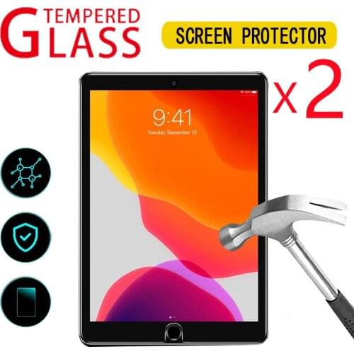 2Pcs Tempered Glass Screen Protector for Apple IPad 2020 8th Generation 10.2 Inch/ IPad 2019 7th Gen Tablet Protective Film