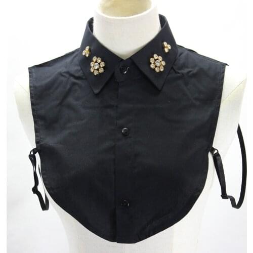 Women Cotton Fake Collar Girls Shirt Lapel False Collars Neck Tie Vintage Detachable Collar Blouse Top Clothes Accessories