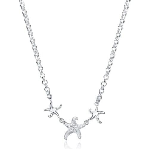 Wedding Party Fashion Jewelry Silver Plated Pendant Necklace For Women Bride Necklace Alphabet Pendant Classic jewelry