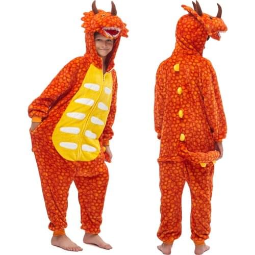 Winter New Flannel Pajamas Unicorn Kigurumi for Baby Boys Girls Hooded Jumpsuits Children Funny Cosplay Costumes Kids Onesies