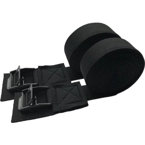 1 Pair 9.8ft Car Roof Rack Luggage Kayak Surfboard Cam Buckle Lashing Tie Down Straps Car Accessories