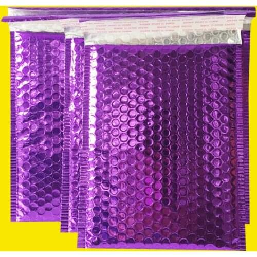 10PCS Large Purple Bubble Mailers Padded Envelopes Packaging Shipping Bags Foil Bubble Mailing Envelope Bag Pouch