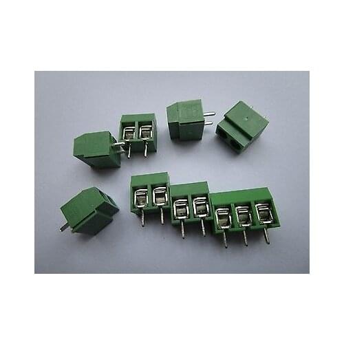 150 pcs Green 2way 5.0mm Screw Terminal Block Connector Wire Protector DC126V