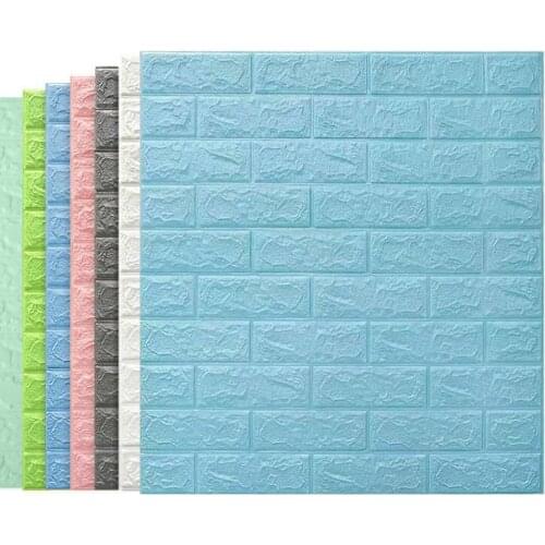 3D Wallpaper Self-adhesive Panels PE Foam Wall Stickers Living Room Home Decor Kids Bedroom Nursery Decoration Shop Mural Decals