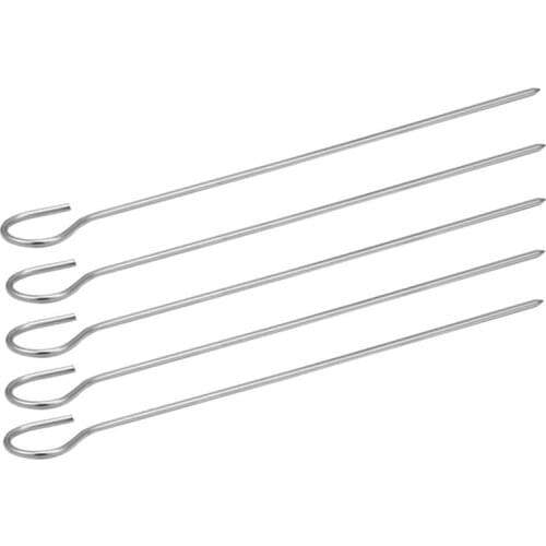 5PCS Stainless Steel Skewers Universal Barbecue Skewers Kebab Skewers BBQ Camping Flat Forks BBQ Needle Kebab Stick