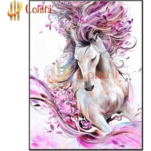 5D round square diamond embroidery Fantasy white horse, flowers, animal art Diy diamond painting mosaic pictures rhinestone icon
