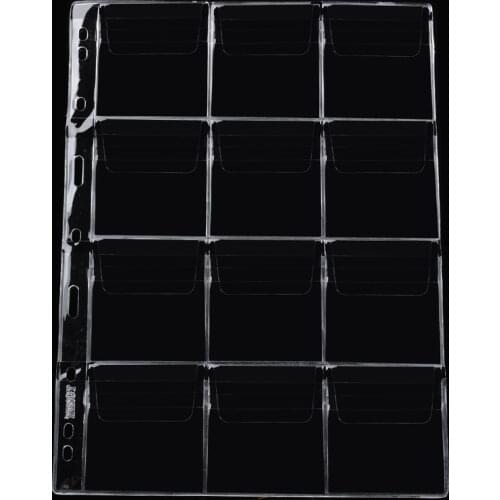 1PC 1 sheet 12 grids Album For Coins Collecting Album Loose-leaf Coins Storage Protection