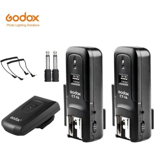 Godox CT-16 16 Channels Wireless Camera Flash Trigger 2x Receiver for Canon Nikon Pentax Olympus Camera Flash