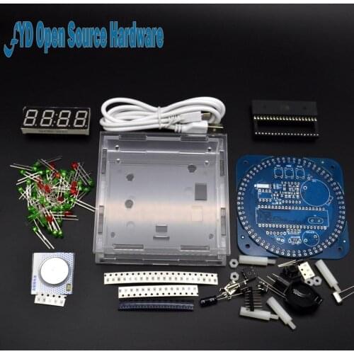 DS1302 Digital LED Display Module Alarm Electronic Digital Clock LED Temperature Display DIY Kit Learning Board 5V with shell