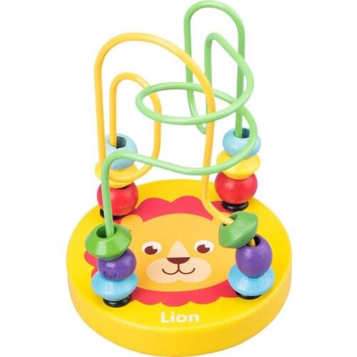 9X12cm Cribs Stroller Mobile Montessori Toys For Newborns Educational Lovely Animals Round Beads Baby Toys Children Gifts