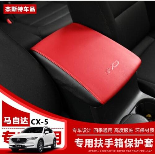 For Mazda Cx-5 2018 2019 2020 Car Central Armrest Box 3d Design Artificial Leather Cover Accessories