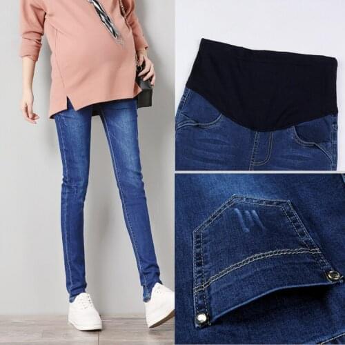 Maternity jeans mom autumn and winter thickening pregnancy pants pregnancy fashion comfort go out