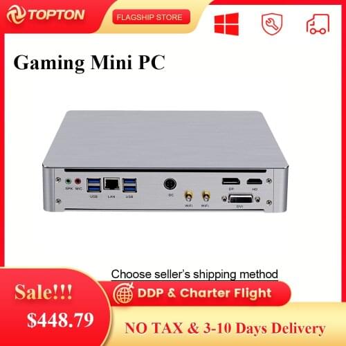9th Gen Intel Gaming Mini PC Core i7 i5 Xeon D-1581 MSI NVIDIA GTX1650 Desktop Computer Win10 DVI HD DP 4K Display WiFi PC Gamer