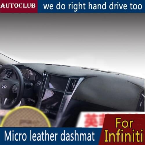 For Infiniti Q50 Q60 Q70 Qx70 Qx80 Qx30 Qx60 Jx35 Ex25 Fx35 M37 Leather Dashmat Dashboard Cover Pad Dash Mat Sun Shade Carpet