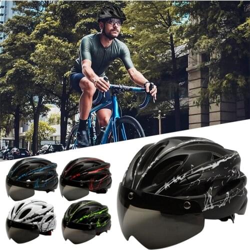 Adjustable Size Bicycle Helmets Men Women Detachable Visor Magnetic Bike Helmet Mountain & Road Bicycle Equipment Kask Rowerowy
