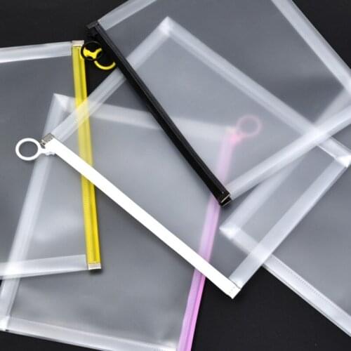 Multifunctional Transparent A4 A5 File Folder Document Bag Organizer Waterproof School Office Supplies Stationery