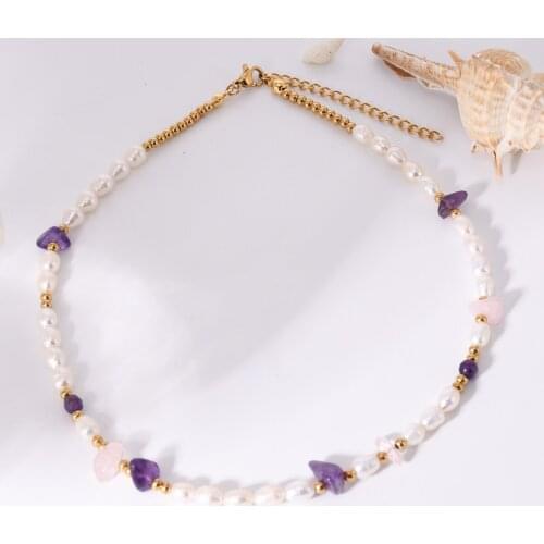 Trendy Beaded Pearl Necklace Dainty Stainless Steel Beads Delicate Choker Gold Party Jewelry for Women Factory Direct Wholesale