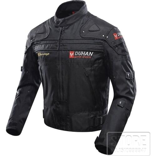 Duhan Fashion Mens Motorcycle Jackets Off-Road Oxford Cloth Motorcycle Riding Racing Moto Jacket Five Protector Clothes