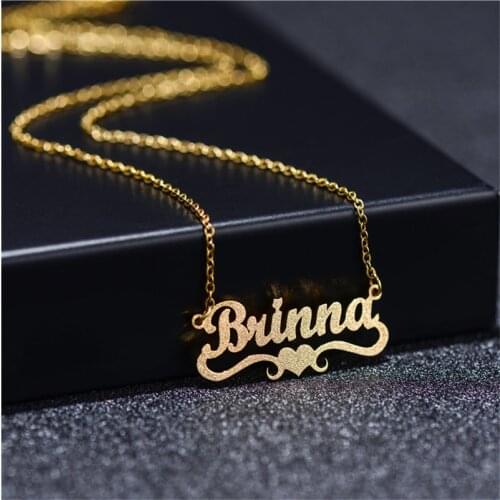 Personalized Custom Stainless Steel Necklace Nameplate Necklace Fashion Mens And Womens Necklace Gold Jewelry Party Gift