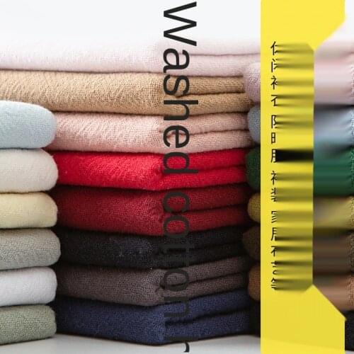 Washed Cotton Linen Fabric Solid Color Ethnic Plain Clothing Chinese Style Linen Crepe Pleated Linen Summer Pants Fabric