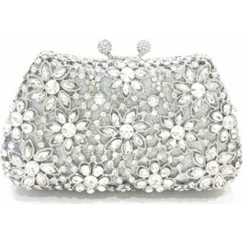 Crystal Clutch Bag Female Evening Bag Diamond Studded Handbags Women Wedding Bridal Party Prom Purse