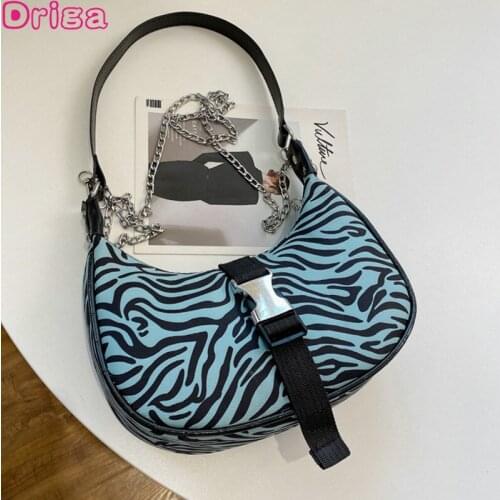 Driga Luxury Handbags Women Crescent Shoulder Bags Brand Designer Crossbody Bags Fashion Hit Color Female Underarm Crescent Bags