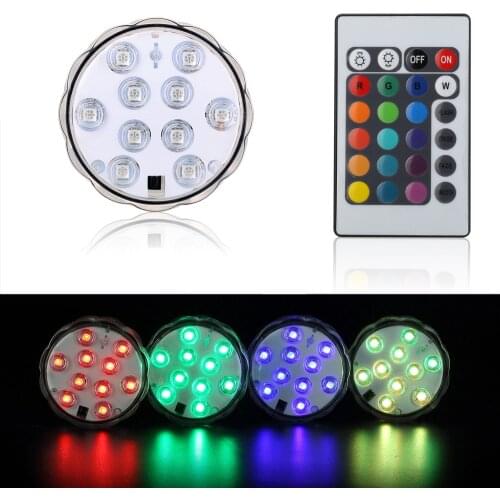 LED Multi Colors Submersible Waterproof Wedding Party Decoration Floral Vase Base Light +Remote Free shipping
