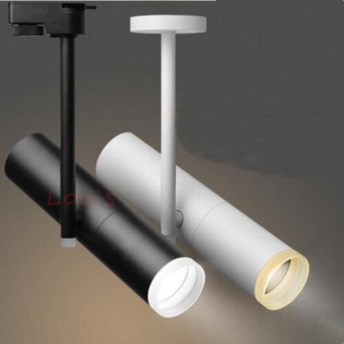 Wholesale Retail 10W 12W 15W 20W CREE dimmable COB LED Track Light Spot Wall Lamp Spotlight Tracking LED AC110V/240V 6pcs/lot