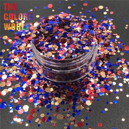 TCT-264 Metallic Luster Round Dot Shape Nails Glitter Nails Art Decoration Body Glitter Tattoo Makeup Face Painting Festival DIY